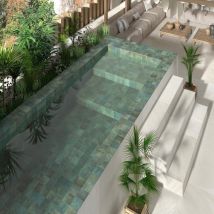 Carrelage Piscine Bali Emerald 14,7x14,7 Cm - Bricoman