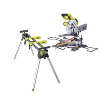 Pack Ryobi Scie À Coupe D'Onglets Radiale Électrique - 1500w - 216mm - Ems216l - Support Universel Rls02 - Bricoman