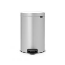 Poubelle À Pédale 20l Gris Métallique - Brabantia 114069 - Bricoman