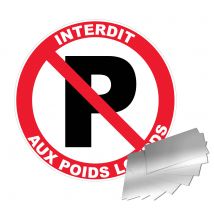 Panneau Parking Interdit Aux Poids Lourd - Alu Ø450mm - 4011486 - Bricoman