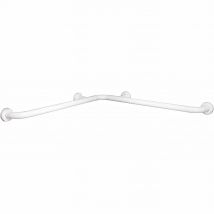 Barre D ́appui Et Relèvement Murale D'Angle 4 Points Pmr Normes Handicapé Sanindusa Wccare 77x77 Blanche - Bricoman