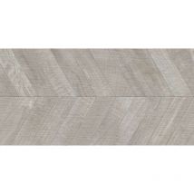 Carrelage Sol / Mur Effet Bois Design Chevron 60x120 Cm Artwood Chevron Grey (vendu Par Boite De 1.44m2) - Bricoman