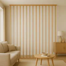 Kit Claustra – Hêtre Massif – Lames Droites – Facile À Monter – 250 × 160 Cm – 18 Lames - Bricoman