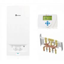 Chaudière Gaz Basnox Acleis Elm Leblanc 24 Kw / Vmc Complète (douilles + Dosseret) Avec Thermostat Filaire - Bricoman