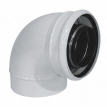 Coude Inox/galva Blanc Concentrique - Coude À 90 ° - Bricoman