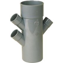 Raccord Pvc Gris Triple Équerre 45 Degrés - Diamètre 40 - 40 - 100 - 40 Mm - Quadruple Emboîture - Nicoll - Bricoman