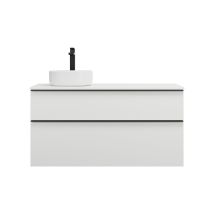 Burgbad Eqio Vasque À Poser En Céramique Ronde, Côté Gauche, Avec Meuble Sous-lavabo Avec 2 Tiroirs, Largeur 1200mm, Sgun120lf6582c0001g0252, Farbe: -