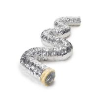 Gaine Flexible Aluminium Isolé Phonique M0/m1 Laine De Verre Ép.25 Mm 10 Mètres - Diamètre (mm): 100 - Tecnomat