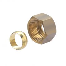 Ecrou Ø18 + Olive Femelle 20x27 (3/4) Pour Raccord Bicone (a Visser) Noyon & Thiebault - Bricoman