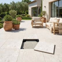 Dalle Imitation Pierre Breccia White 60x60 - Bricoman