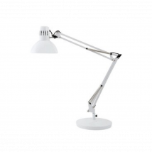 Alba - Lampe De Bureau - Blanche - Déformable - Design Industriel - Bricoman