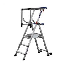 Escabeau Pirl - Garde-corps Articulé - Hauteur Max De Travail 2,70m - Pirlf3-p - Bricoman