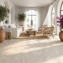 Carrelage Provenza Bone 60x120 – Travertin Beige Ivoire - Bricoman