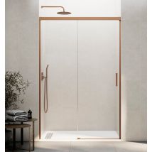 Paroi Frontale Coulissante Série Basic - Couleur Cuivre - 95-100 Cm - Réversible - Traitement Anticalcaire - Tecnomat