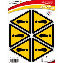 Planche 6 Pictogrammes Triangle 100mm - Danger Général - 4242033 - Bricoman