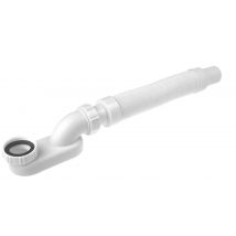 Kit De Vidange De Baignoire Avec Siphon Flexible Deante Kxy_991w - Blanc - Bricoman