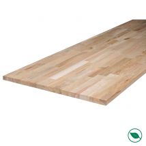 Plateau Hêtre Massif Lamellé Collé Abouté 1500 X 800 X 26 Mm - Bricoman