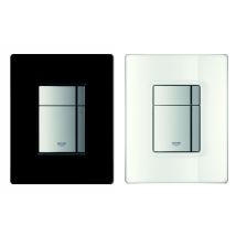 Plaque De Commande Wc Skate Cosmopolitan Verre - Couleur : Moon White (blanc) - Tecnomat