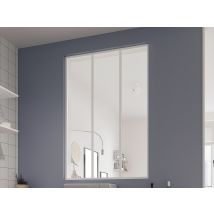 Verrière Atelier En Aluminium Thermolaqué - 90x130 Cm - Blanc - Bayview - Bricoman