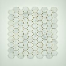 Albedo Pierre - Mosaïque En Marbre Blanc Poli 3,2x3,2 - Hexagone - Bricoman