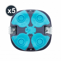 Debflex - Boite D'Encastrement Stopair Multimateriaux 1 Poste D67 P50 Gris Bleu Lot X 5 - Bricoman