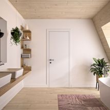Bloc Porte Blanc Satiné - Réversible Et Ajustable - L730mm - Bricoman