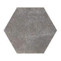 Carrelage Sol / Mur Hexagonal Effet Ciment Gris Anthracite 17,5x20 Cm Hexatile Cement Black - Bricoman