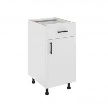 Meuble Bas Haaus Karo, 1 Tiroir, 1 Porte, Blanc, 40 X 50 X 80 Cm - Bricoman
