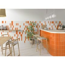 Altea Orange Série Revêtement Porcelanique Premium 5x15 Cm. - Tecnomat