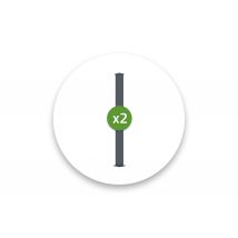 Lot De 2 Poteaux Eifel 10x10 En Alu H.166cm - Gris Anthracite - Bricoman