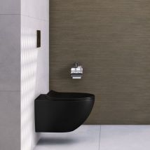 Cuvette Wc Suspendue Rea Loyd Slim Black 48x37x37cm - Bricoman