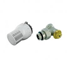 Comap Kit Thermostatique Sensity Équerre 1/2jt - Inclus Tête Thermostatique Sensity M30 + Corps Thermostatique Kv Réglable - Rk858424 - Bricoman