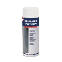 Primaire Epoxy Metal - Blanc Pur - Ral 9010 - Bombe 400 Ml - Métaltop - Bricoman