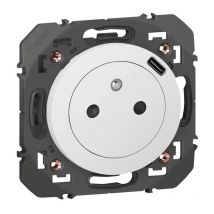 Prise 2p+t Surface Avec Prise Usb Type C Dooxie Blanc Legrand 600341 - Bricoman