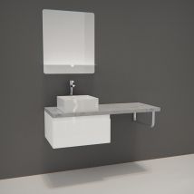 Meuble De Salle De Bain Suspendu Avec Vasque Et Miroir Will - Bricoman