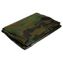 Bâche De Camouflage Militaire 1,8x3 M Verte Et Noire Polyéthylène 140g/m² Kz Garden - Bricoman