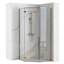 Cabine De Douche Rea Diamond 90x90 Gold - Bricoman