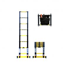Echelle Télescopique Woerther Grafitek 2m Avec Barre Stabilisatrice - Plus Sac À Outils - Garantie 5 Ans - Bricoman