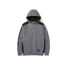Logo Panel Hooded Sweatshirt Dark Heather Grey M - Bricoman