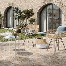 Carrelage Effet Parement Galets Beige 44x66 Cm - Reflex Boutique - Bricoman