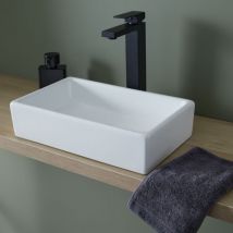 Lave Mains À Poser Line R En Céramique Blanc - Bricoman