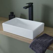 Lave Mains À Poser Line R En Céramique Blanc - Bricoman