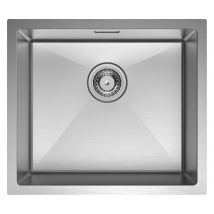 Brossé Évier De Cuisine Inox 1 Bac 50*44*19cm - Évier À Encastrer Évier 1 Bac Pour Cuisine - Bricoman
