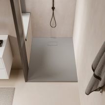 Receveur De Douche 90 X 90 Cm Extra Plat Piatto En Solicast Surface Ardoisée Gris - Bricoman
