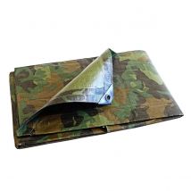 Bâche Camouflage 3,6x5 M - Tecplast - Cm150mu - Haute Qualité - Bâche Militaire De Protection Imperméable - Bricoman