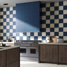 Carrelage Sol / Mur Effet Ciment Uni Bleu 20x20 Cm 1900 Azul (vendu Par Boite De 1m2) - Bricoman