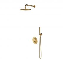 Colonne De Douche Thérmostatique Y Encastrable Doré Brossé - Bricoman