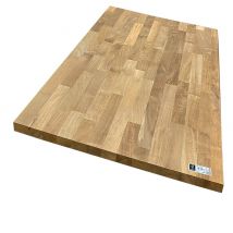 Plan De Travail Teck Massif Lamellé Collé Abouté 2000 X 650 X 26 Mm - Fsc 100% - Bricoman