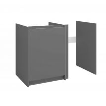 Meuble Sous Évier Moderna Urban 120x60 Hauteur 85cm Couleur Anthracite 1 Porte 1 Étagère 1 Panneau Latéral - Bricoman