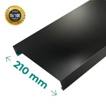 Couvertine Aluminium Premium 1.5 Mm Noir Foncé Ral 9005 - 3 Mètres - 210mm Aluhome - Bricoman